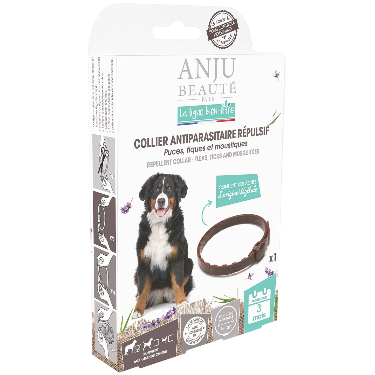 Collier antiparasitaires répulsifs Grand Chien Anju