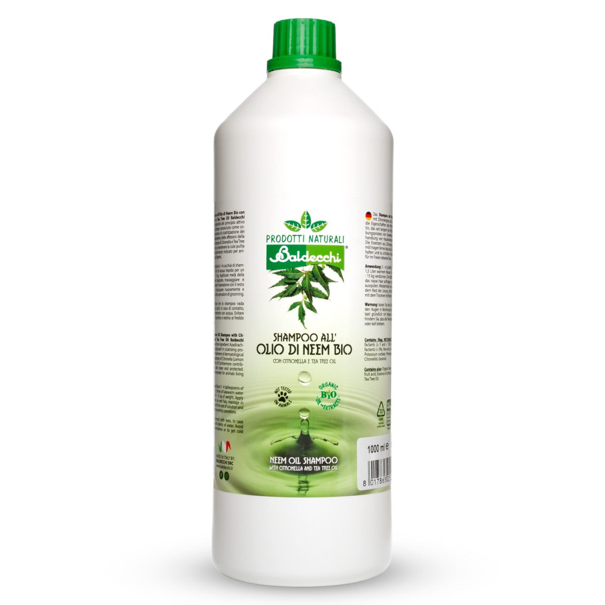 SHAMPOOING À L'HUILE DE NEEM-CITRONNELLE-HUILE D'ARBRE À THÉ 1000 ml